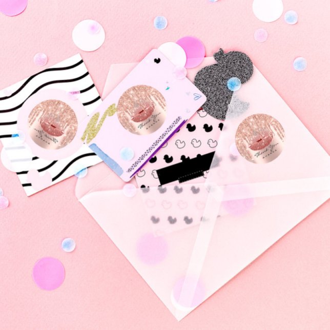 Adesivo Obrigado Nomear 16º Rosa de noiva Lábios brilhante (Criador carregado)