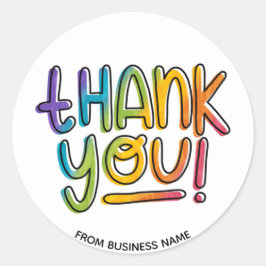 Adesivo Obrigado Obrigados Rainbow de agradecimento por ne