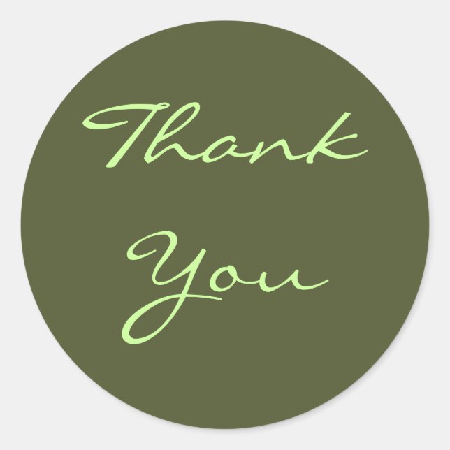 Adesivo Obrigado Olive Sticker (Frente)