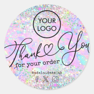 Adesivo obrigado opal para o glitter