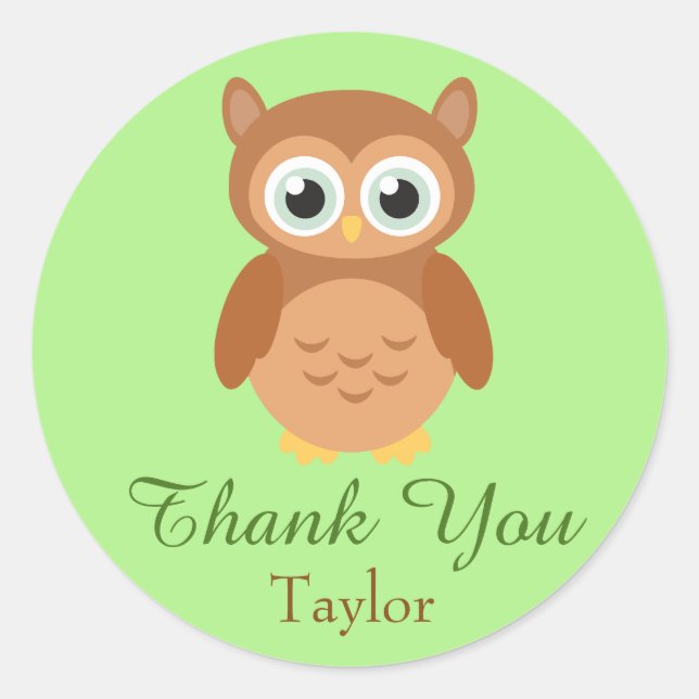 Adesivo Obrigado Owl (Frente)