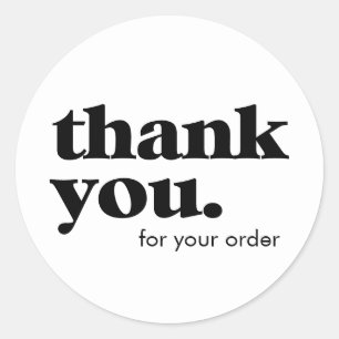 Adesivo Obrigado Pacote de Pequenas Empresas Minimalista