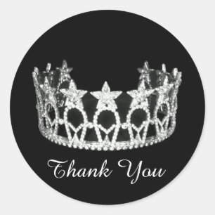 Adesivo Obrigado Pageant Crown Sticker