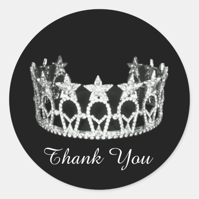 Adesivo Obrigado Pageant Crown Sticker (Frente)