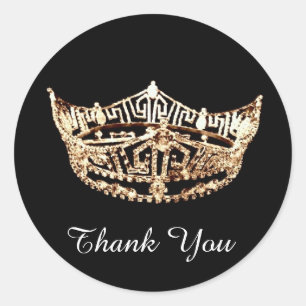 Adesivo Obrigado Pageant Crown Sticker