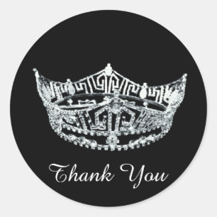 Adesivo Obrigado Pageant Crown Sticker