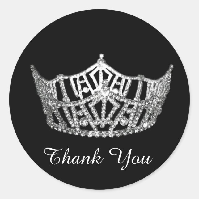 Adesivo Obrigado Pageant Crown Sticker (Frente)