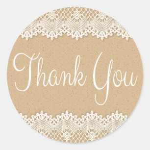 Adesivo Obrigado País, Lace Brown E White Rustic