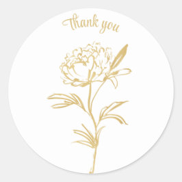 Adesivo Obrigado, palha dourada desenho rosa