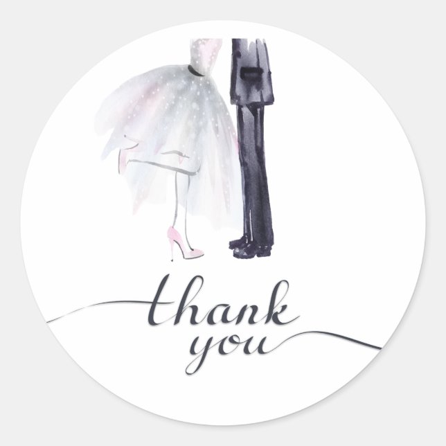 Adesivo "Obrigado" para dança dos Noivos (Frente)