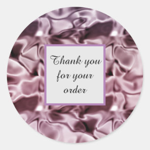 Adesivo Obrigado para sua seda cor-de-rosa feminino do