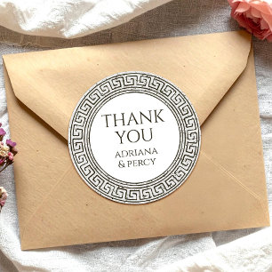 Adesivo Obrigado, Partido Grecian - Pedra - Padrão Grego