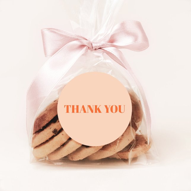 Adesivo Obrigado Peach e Orange (Criador carregado)