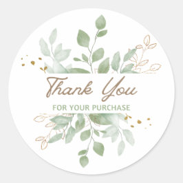 Adesivo Obrigado pela compra do Eucalyptus Dourado