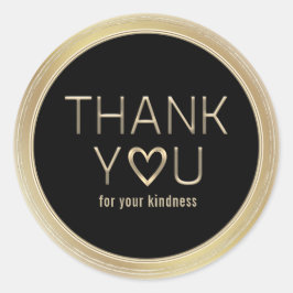 Adesivo Obrigado pela gentileza Dourada