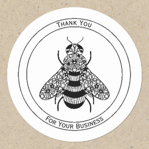 Adesivo Obrigado pela Honey Bee Business