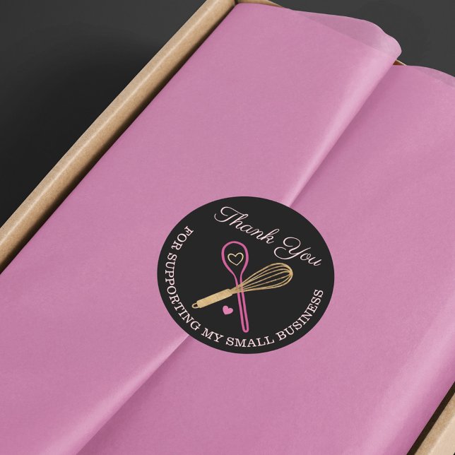 Adesivo Obrigado Pela Sua Bolsa De Negócios Whisk & Spoon (Criador carregado)