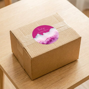 Adesivo Obrigado pela sua compra, cor-de-rosa, social