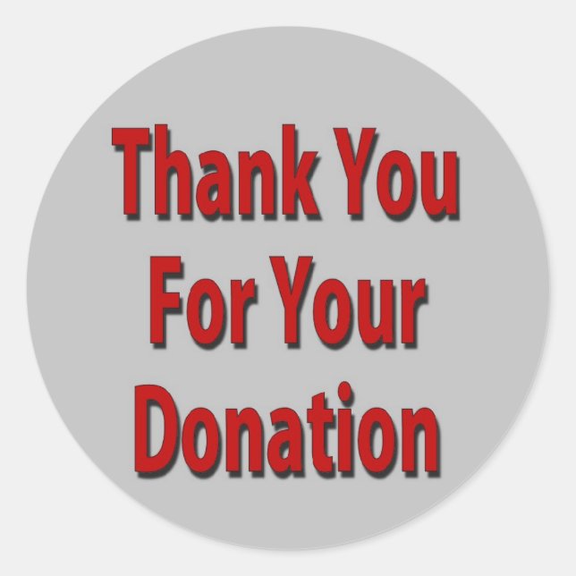 Adesivo Obrigado Pela Sua Doação (Frente)