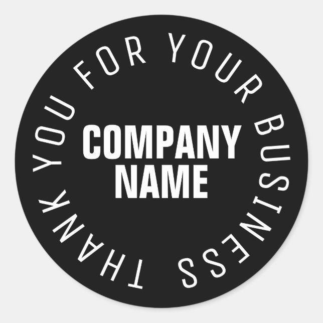 Adesivo Obrigado pela sua empresa empresarial (Frente)