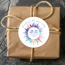 Adesivo "Obrigado pela sua encomenda" Colorida Sun Persona