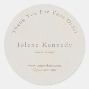 Adesivo Obrigado pela sua encomenda Textura Neutra Mínima