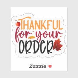 Adesivo Obrigado pela sua ordem