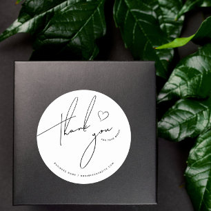 Adesivo Obrigado Pela Sua Ordem De Pequenas Empresas Perso