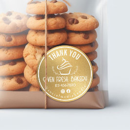 Adesivo Obrigado Pela Sua Pesquisa De Cupcakes De Negócios