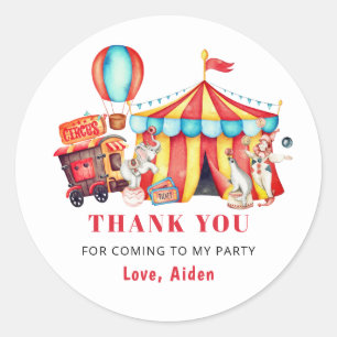 Adesivo Obrigado pelo aniversário do Grande Circo Circo