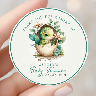 Adesivo Obrigado pelo Chuveiro de Bebê em Aquarela de Ovo 