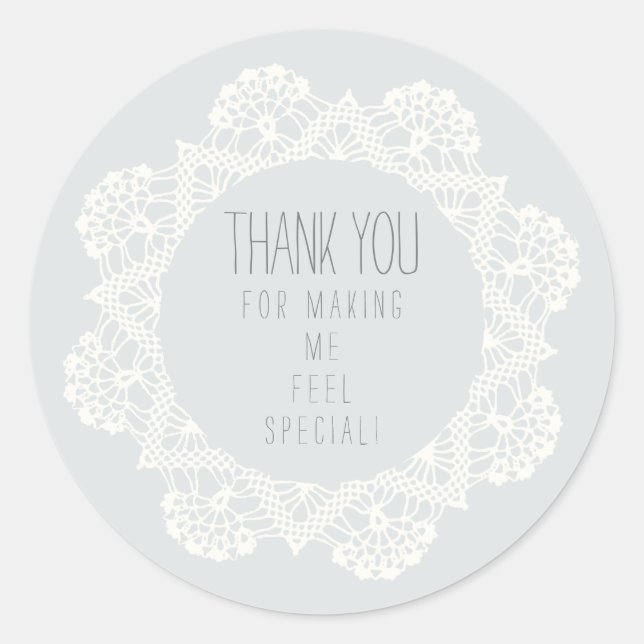 Adesivo Obrigado pelo Fazer Me Sinta Cinza Pálida Especial (Frente)