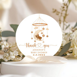 Adesivo Obrigado pelo móvel para berçário boho