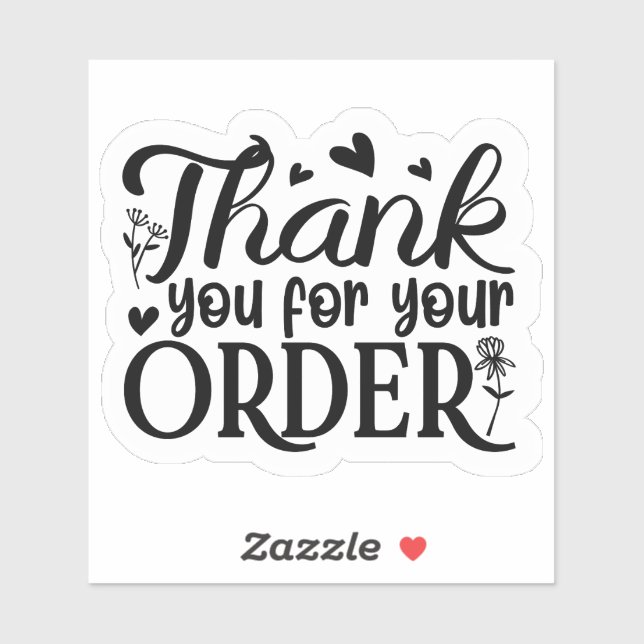 Adesivo Obrigado pelo seu pedido (Folha)