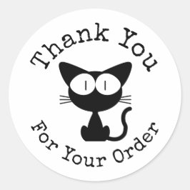 Adesivo Obrigado Pelo Seu Pedido Black Cat