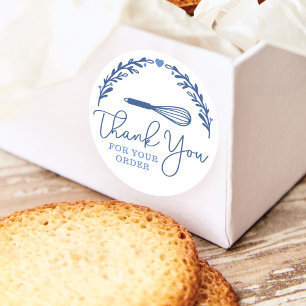 Adesivo Obrigado Pelo Seu Pedido De Panificação De Whisk &