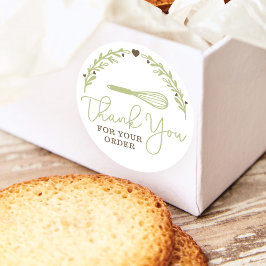 Adesivo Obrigado Pelo Seu Pedido De Panificação De Whisk &