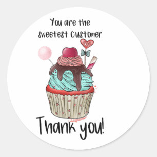 Adesivo Obrigado pelo seu pedido Muffin Sticker