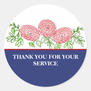 Adesivo Obrigado Pelo Seu Serviço Dia dos Veteranos Papoul