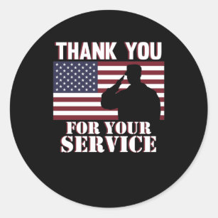 Adesivo Obrigado Pelo Seu Serviço Feliz Dia dos Veteranos
