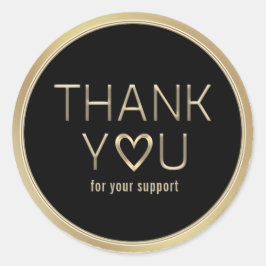 Adesivo Obrigado pelo seu suporte ao Classic Round Sticker