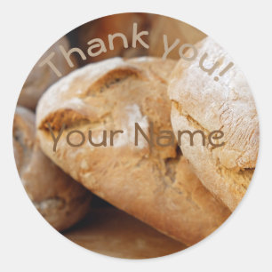 Adesivo Obrigado personalizado de    Bread   você