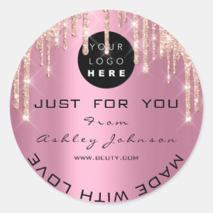 Adesivo Obrigado Personalizado Logotipo Drives De Rosa Fei