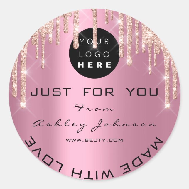 Adesivo Obrigado Personalizado Logotipo Drives De Rosa Fei (Frente)