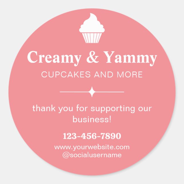 Adesivo Obrigado Personalizado Por Apoiar A Nossa Empresa (Frente)