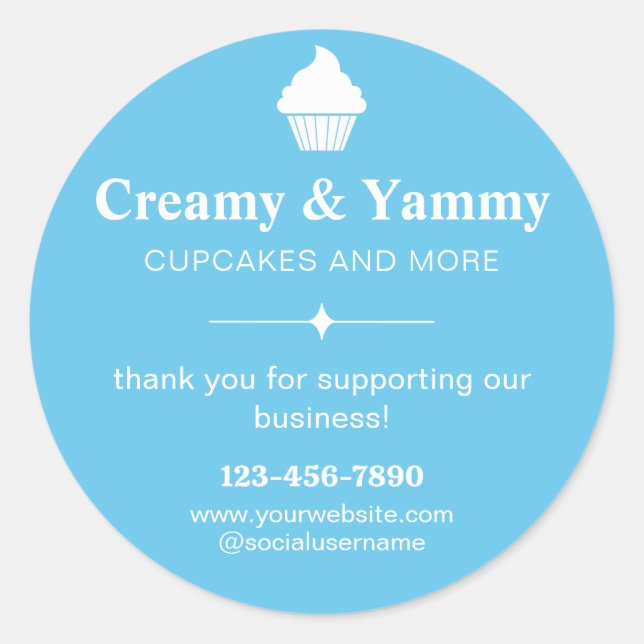 Adesivo Obrigado Personalizado Por Apoiar A Nossa Empresa (Frente)