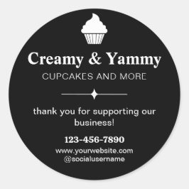 Adesivo Obrigado Personalizado Por Apoiar A Nossa Empresa