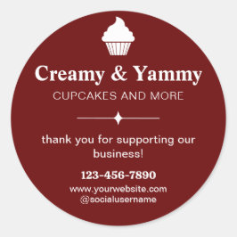 Adesivo Obrigado Personalizado Por Apoiar A Nossa Empresa