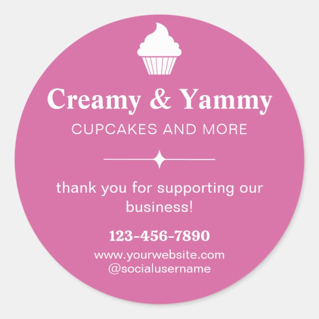 Adesivo Obrigado Personalizado Por Apoiar A Nossa Empresa (Frente)