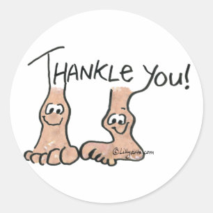 Adesivo Obrigado personalizado você presente